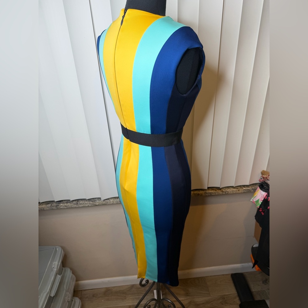 Eva Mendes New York & Company Colorblock Bodycon Dress Size XS - Picture 5 of 9